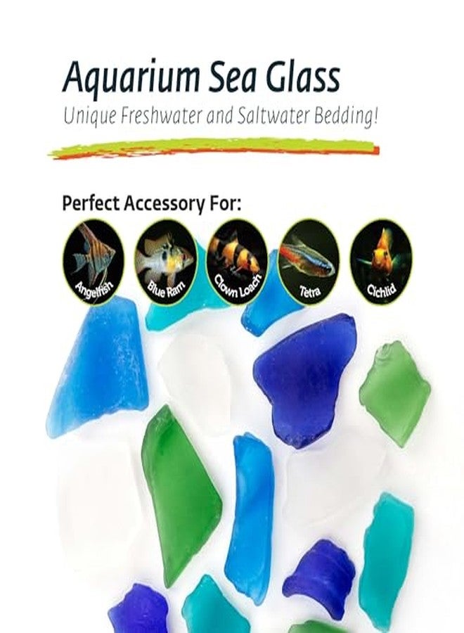 Galapagos Galápagos (05138) Aquarium Sea Glass - Tumbled Decorative Glass for Aquariums, Terrariums, Crafts, Vases, and Home Decor, 4 lb Bag, Atlantic Mix - Image 3